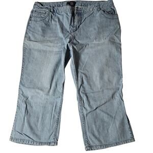 Mossimo Stretch Capri Denim Jeans Womens Size 18 Wide